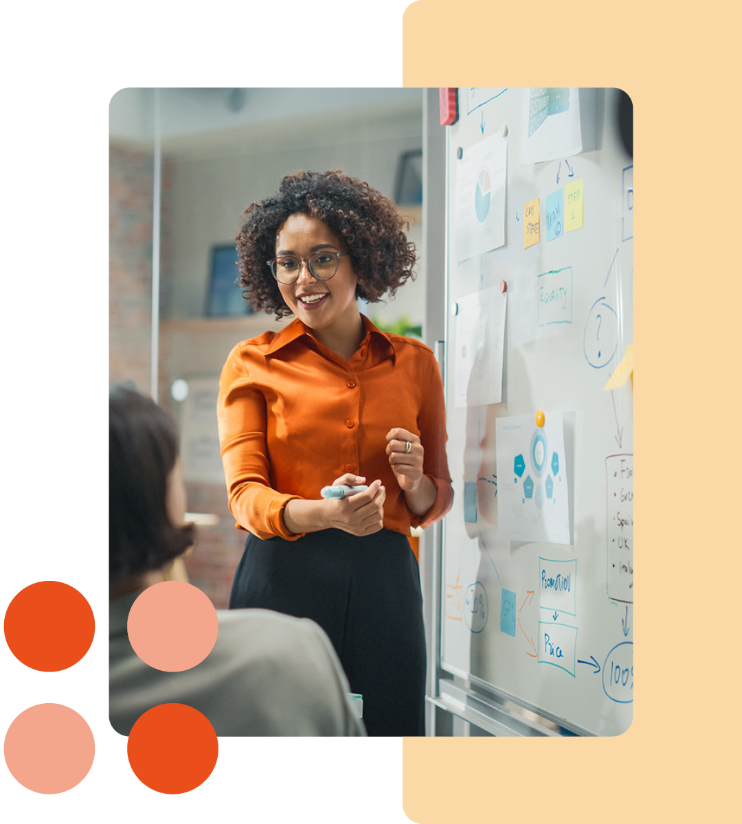 Image of a data professional making notes on a whiteboard