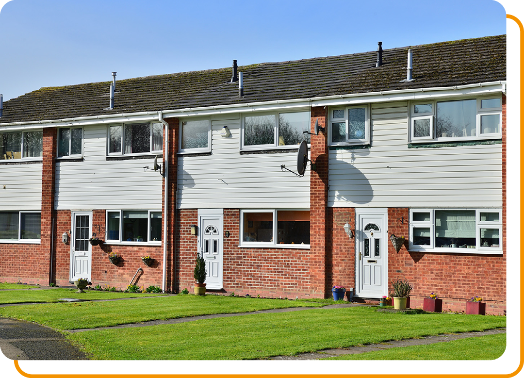 Image of a row of terraced housing