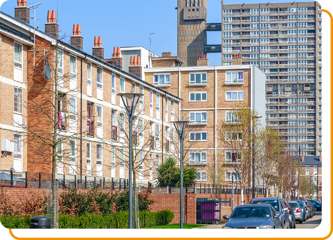 Image of a row of terraced housing