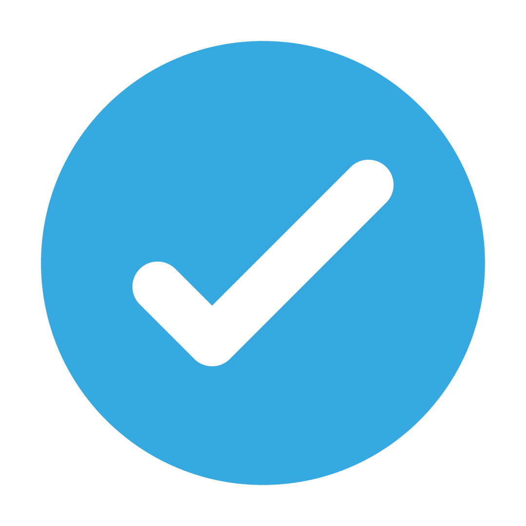 Light blue tick