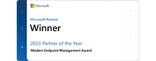 Microsoft 2023 Modern Endpoint Management Partner of the Year Winner Logo