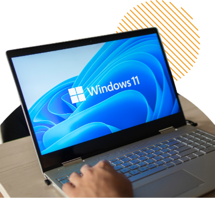 Image of a laptop with Windows 11 on the screen