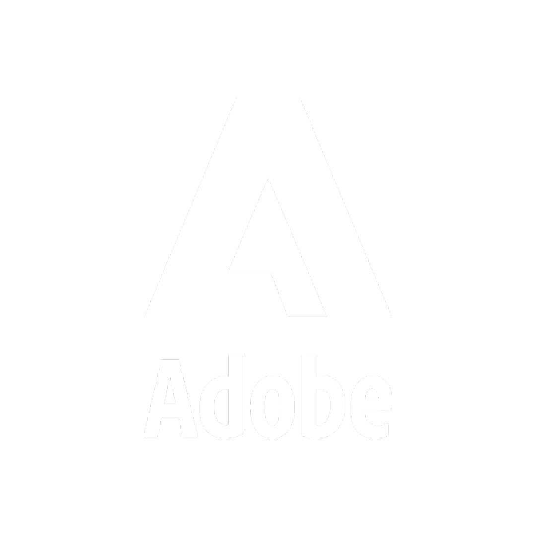 Adobe logo - white