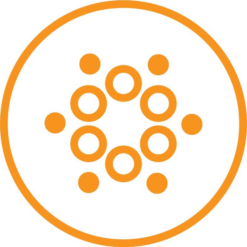 Orange icon of public sector organisations