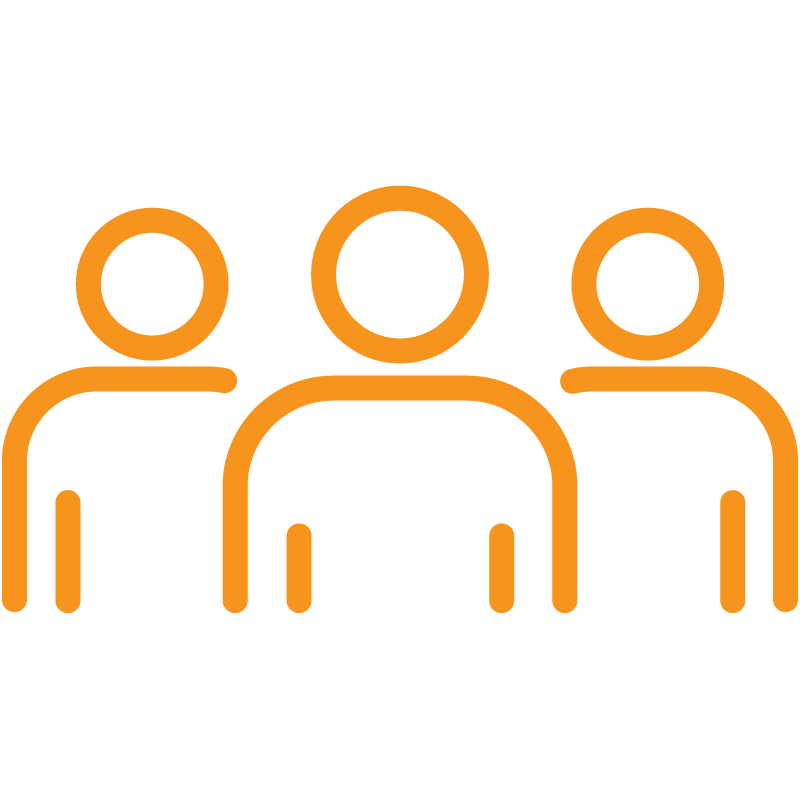 Orange icon of Private sector organisations